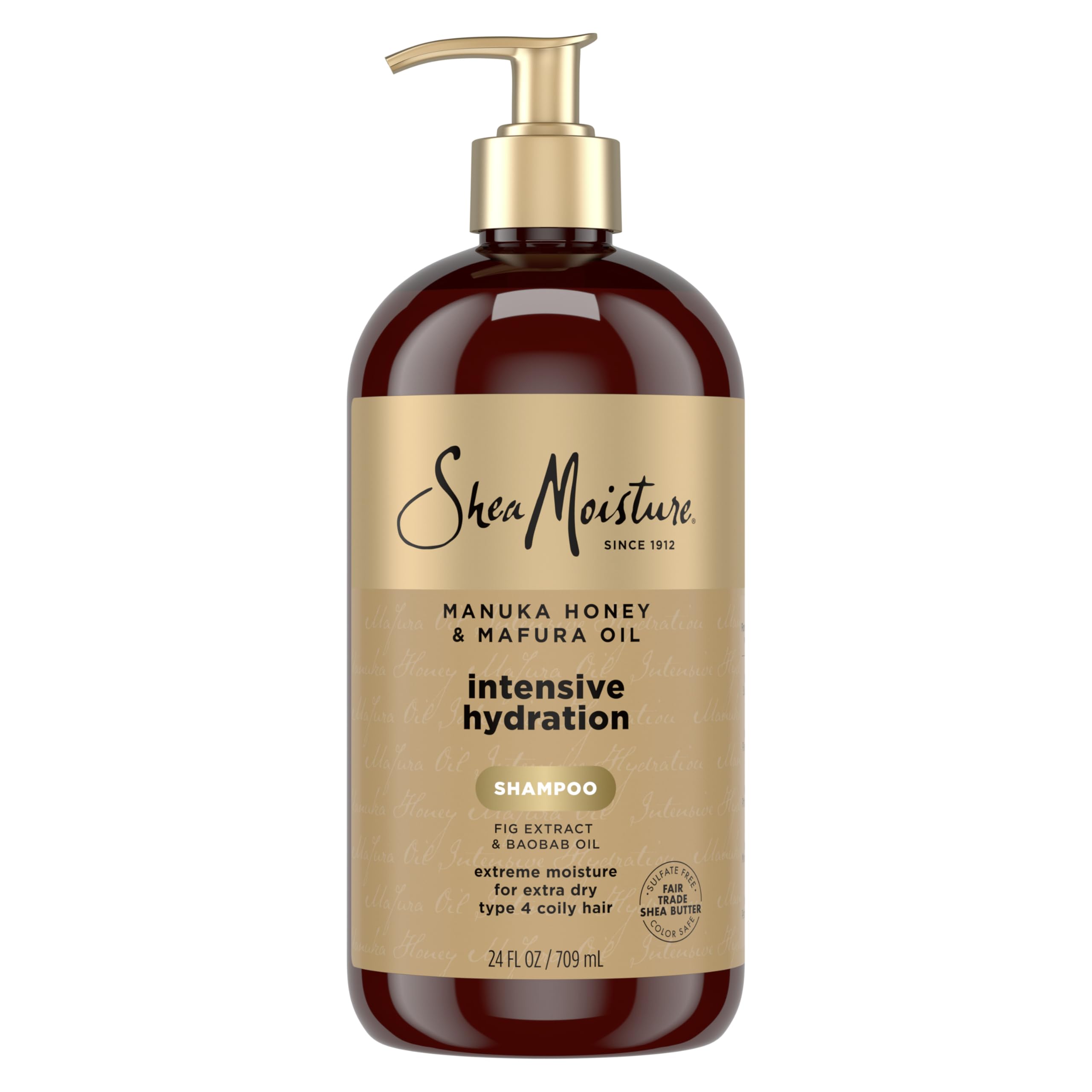 Intensive Hydration Shampoo Manuka Honey & Mafura Oil, For Extra Dry, Damaged Hair, Sulfate-Free, 24 oz