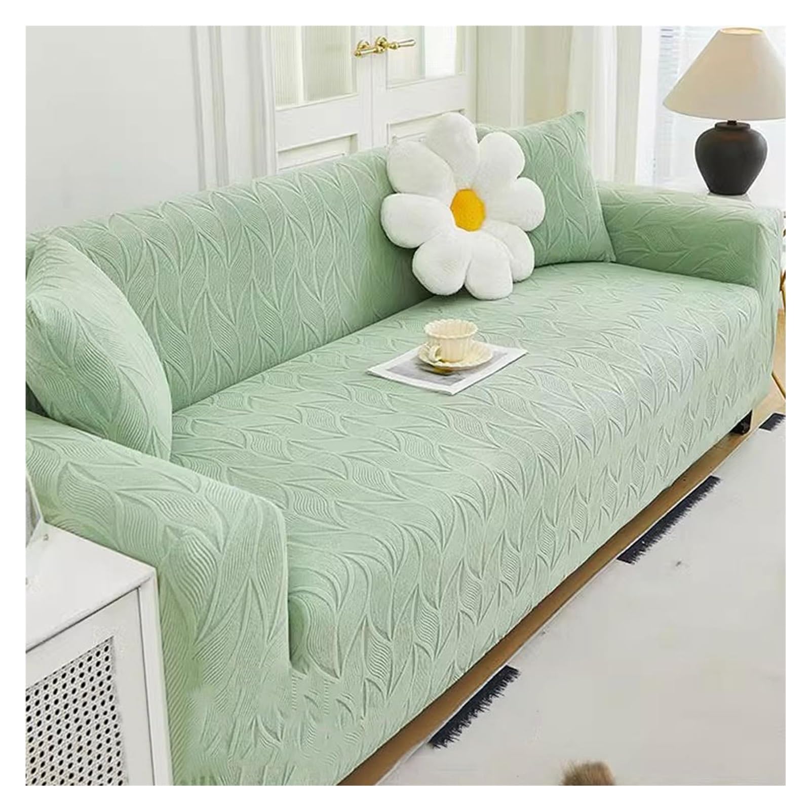 Housse de canapé en velours extensible pour rénover un fauteuil usé