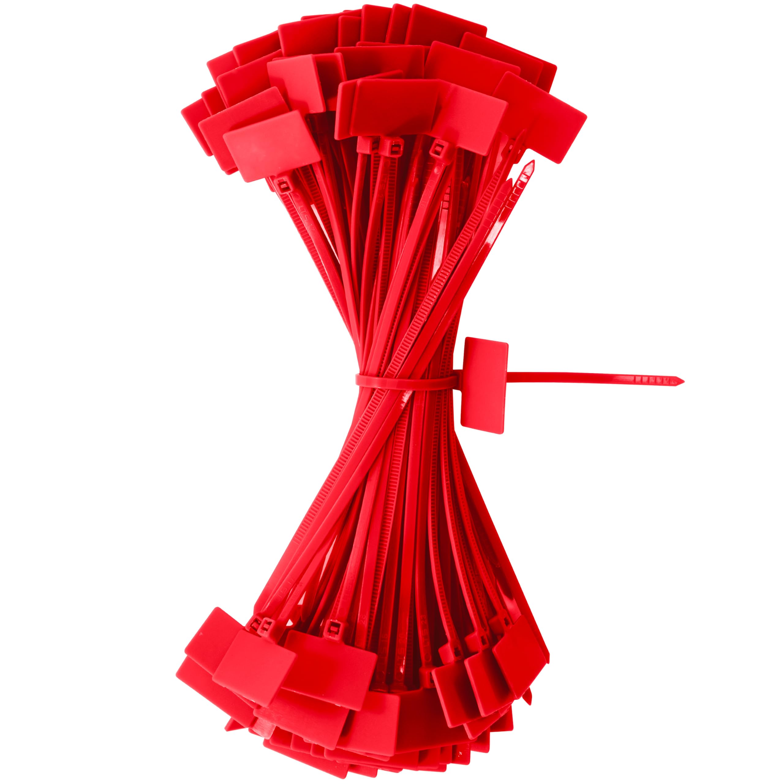 QIMEI-SHOP 100 x Red Plastic Cable Ties 150 mm x 3 mm