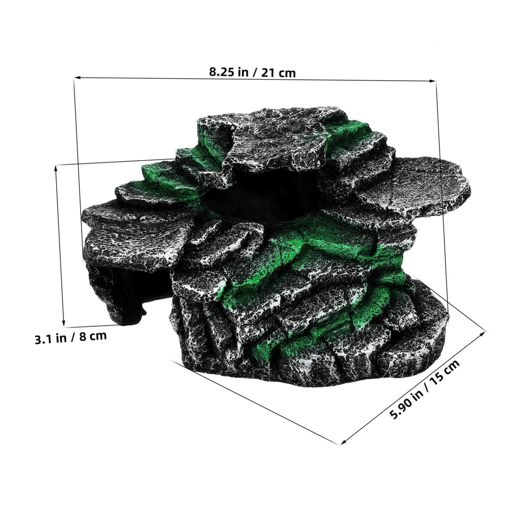 CIYODO Natural Basking Platform Reptile Ramp for Turtle Habitat Tank Aquarium Decor Rocks