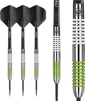 Winmau Michael Van Gerwen MvG Ambition Darts Set - Available in Soft Tip for Electronic Dartboards and Steel Tip for Classic Dartboards - Available in Weights from 20g to 24g