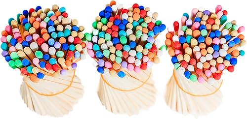 Miniatura 3 de 100 fósforos decorativos de arcoíris de 3 pulgadas, fósforos de seguridad de madera largos de alta calidad para velas, velas de iluminación,