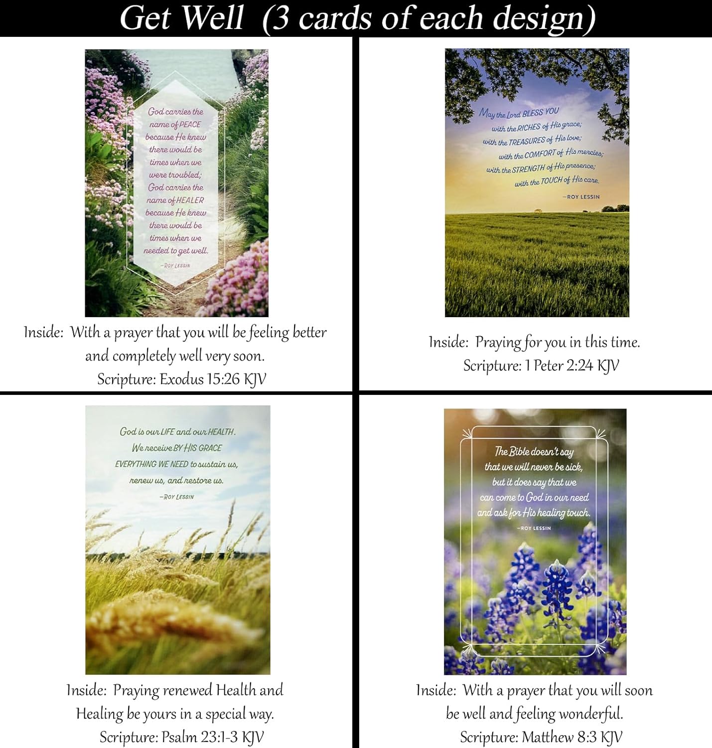 72 count All Occasion Christian/Religious Greeting Card Assortment w/Scripture ~ DS ~ 6 FREE Cards w/purchase