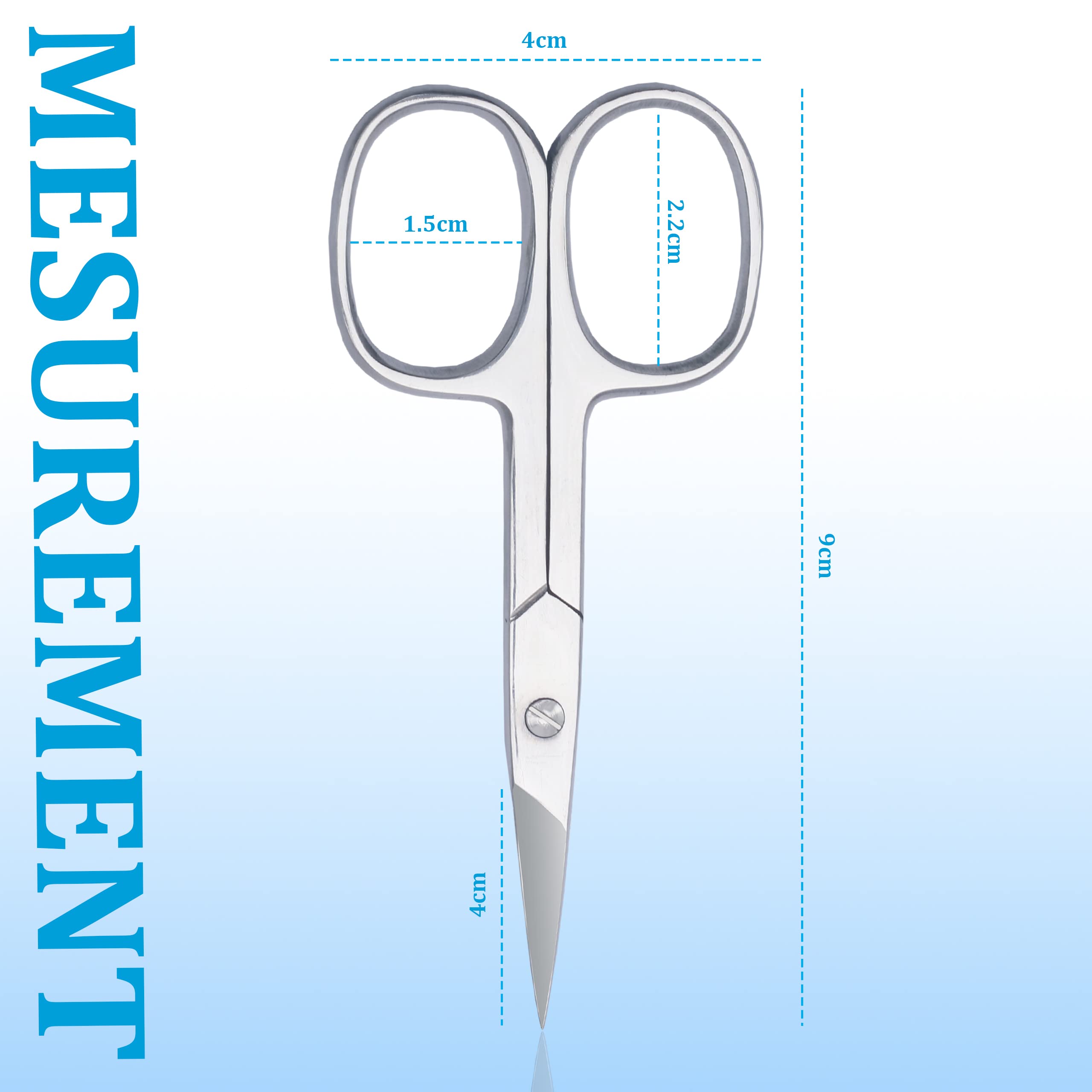 ME MAXEQUIP Forbicine per unghie per cuticole Lama curva Forbici professionali per bellezza in acciaio inossidabile, per manicure pedicure, sopracciglia, naso, taglio capelli Bellezza Donna Uomo