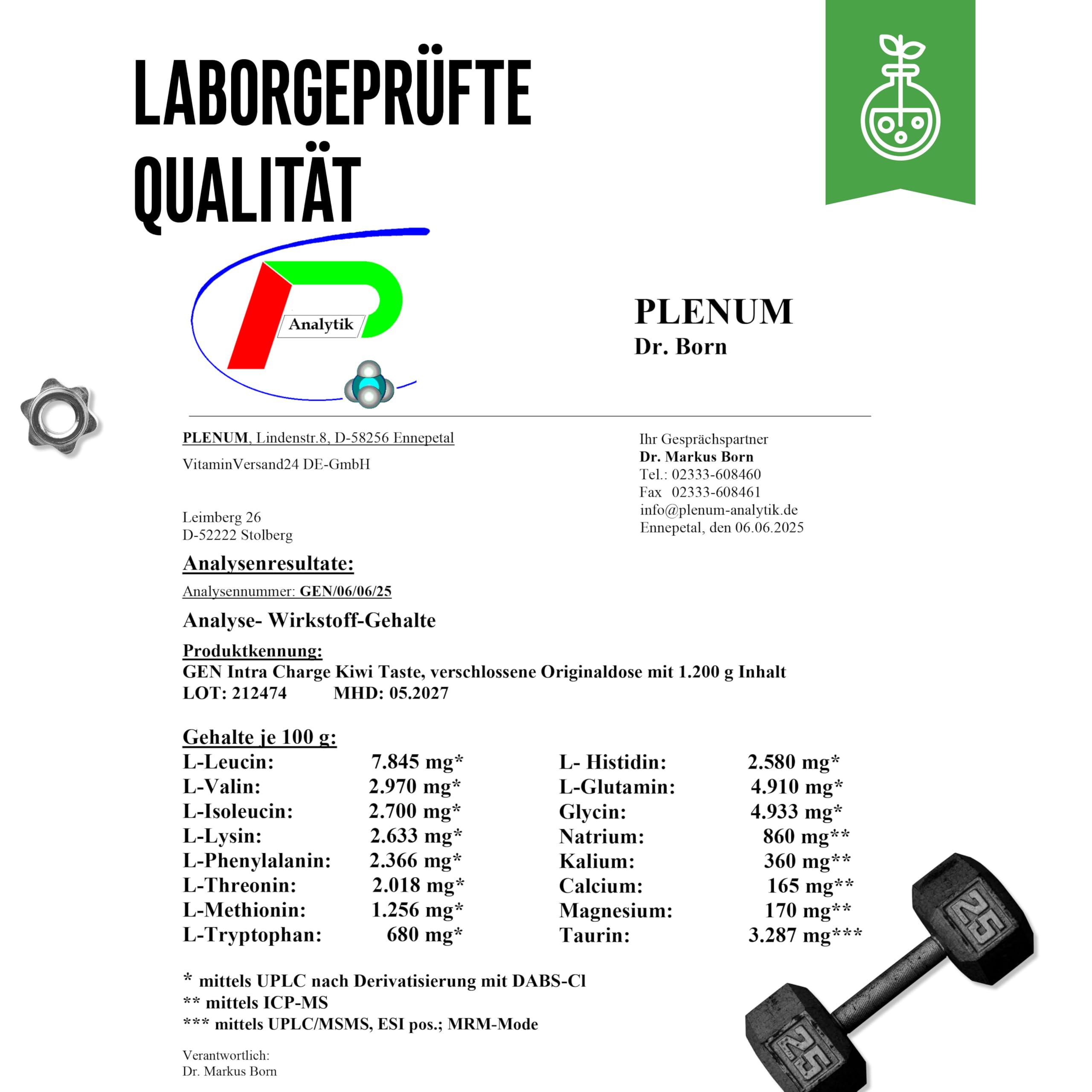 Intra Charge Workout Drink 1,2kg - Hochdosierter Komplex mit Cluster Dextrin®, allen 9 essentiellen EAAs & BCAAs, L-Glutamin, L-Glycin, Taurin, Elektrolyte Matrix - vegan (Honigmelone)