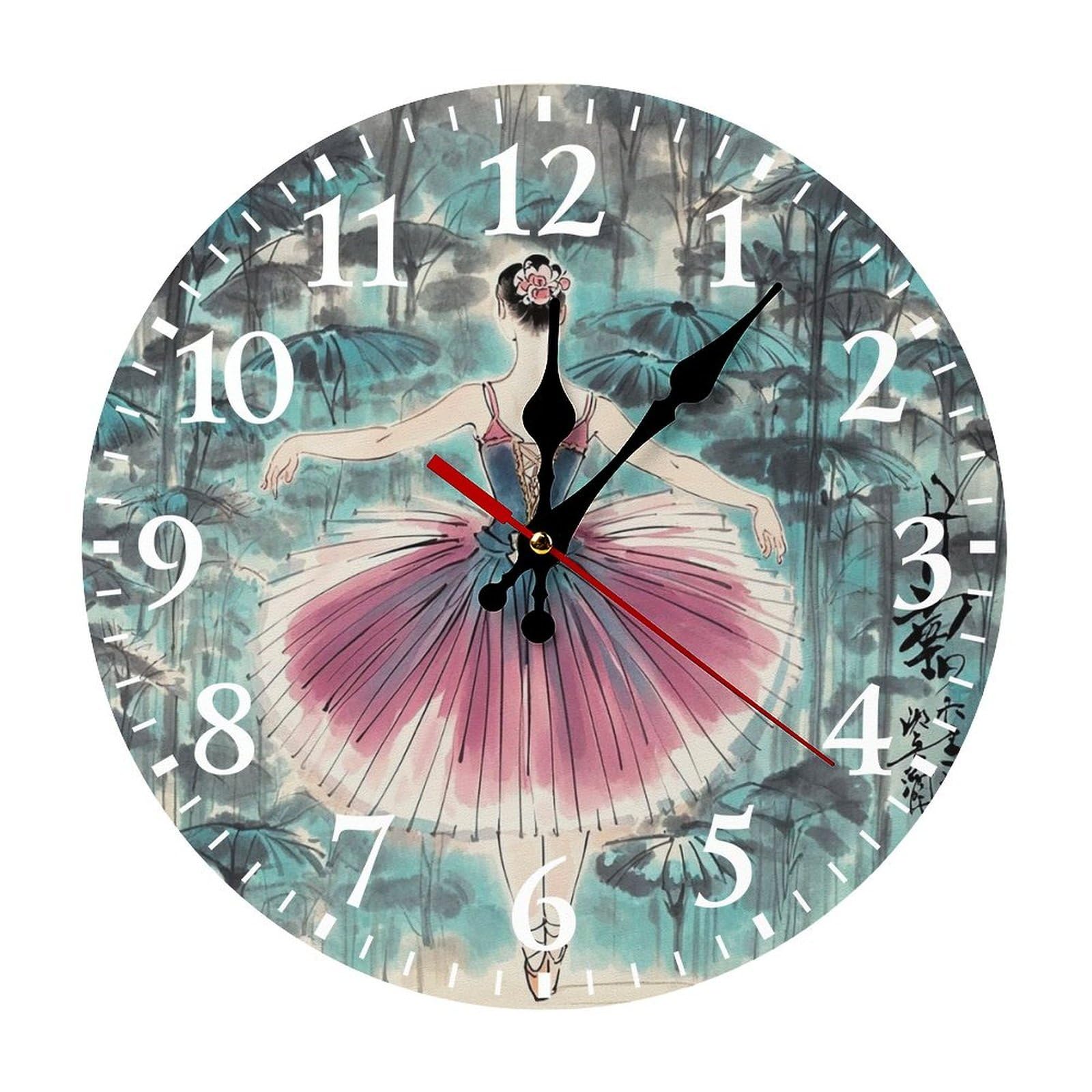 Horloge de chambre à coucher ballerine pour un sommeil sans bruit