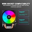 Ant Esports ICE-C200 V2 CPU Cooler/CPU Fan with Rainbow LED Fan | Support - Intel : LGA1700 / 115X / 1200/1366 x 775 & AMD : AM5, AM4, AM3+, AM3, AM2+, FM2, FM1 gallery image
