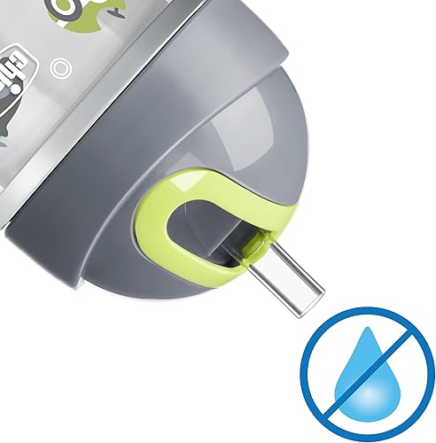 Miniatura 3 de Chicco Vaso con pajilla abatible de 9 onzas, vaso aislado para niños pequeños con popote de silicona suave, sin derrames, fácil de limpiar, sin BPA,