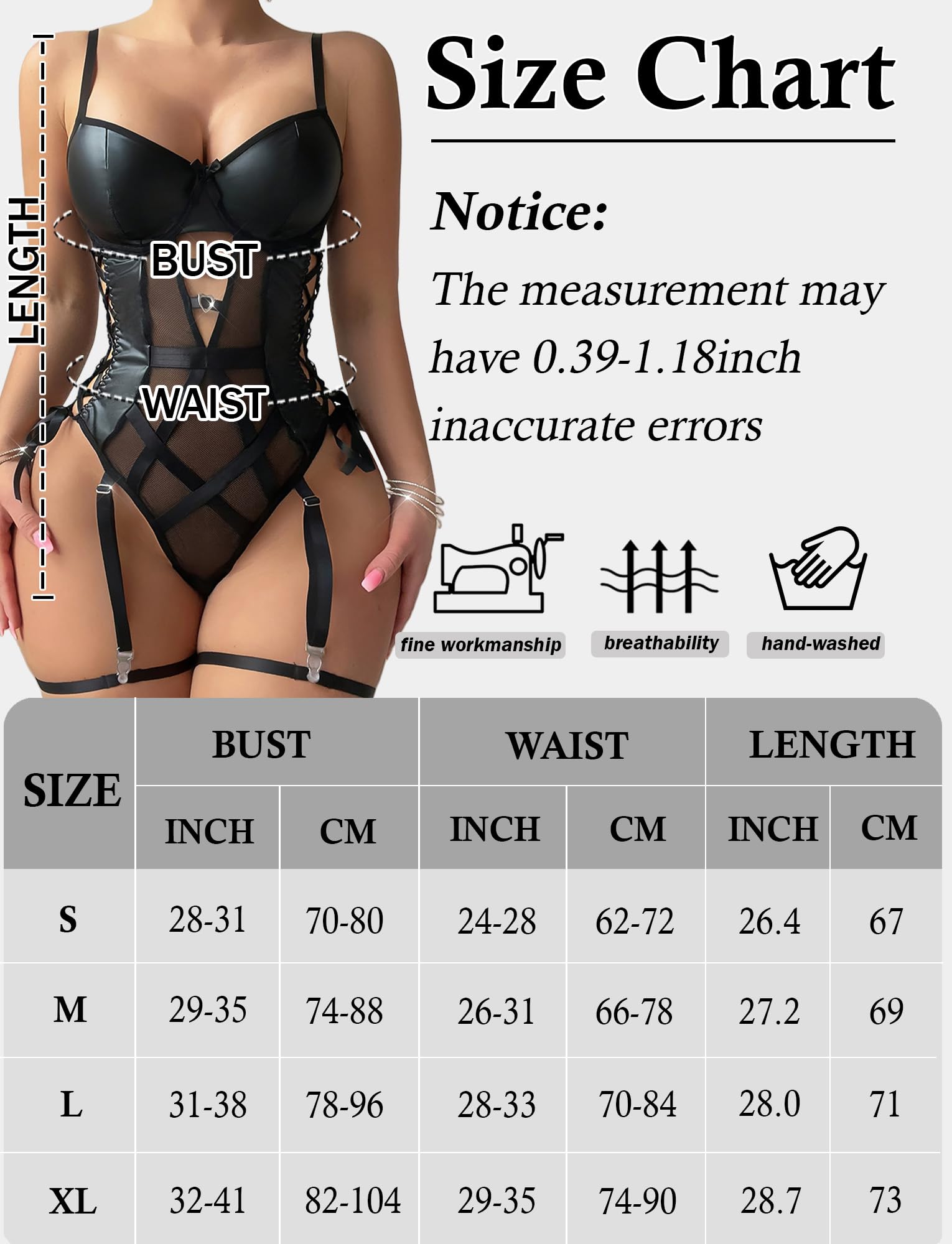Sexy Lingerie Set Cuero Wetlook Encaje Body Malla Encaje Body Sexy Encantadora Lencería Corsé Ropa Interior