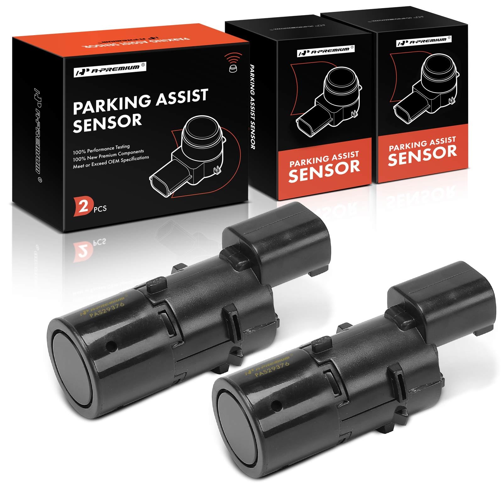 A-Premium 2-PC Reverse Backup Parking Assist Sensor Compatible with Select Jaguar Models - XJ8 XJR 2004-2009, XKR 2006, S-Type 2004-2008, X-Type 2003-2008, Replace# C2C7594XXX