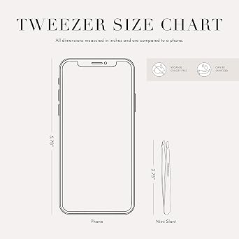 Tweezerman Rose Gold Mini Slant Tweezer with Case - Eyebrow Tweezers for Women and Men