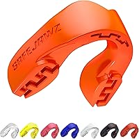 Vista 12 de SAFEJAWZ Protector bucal, ajustado para adultos y jóvenes con funda, boquilla extraíble de fácil ajuste para fútbol, boxeo, lacrosse, artes