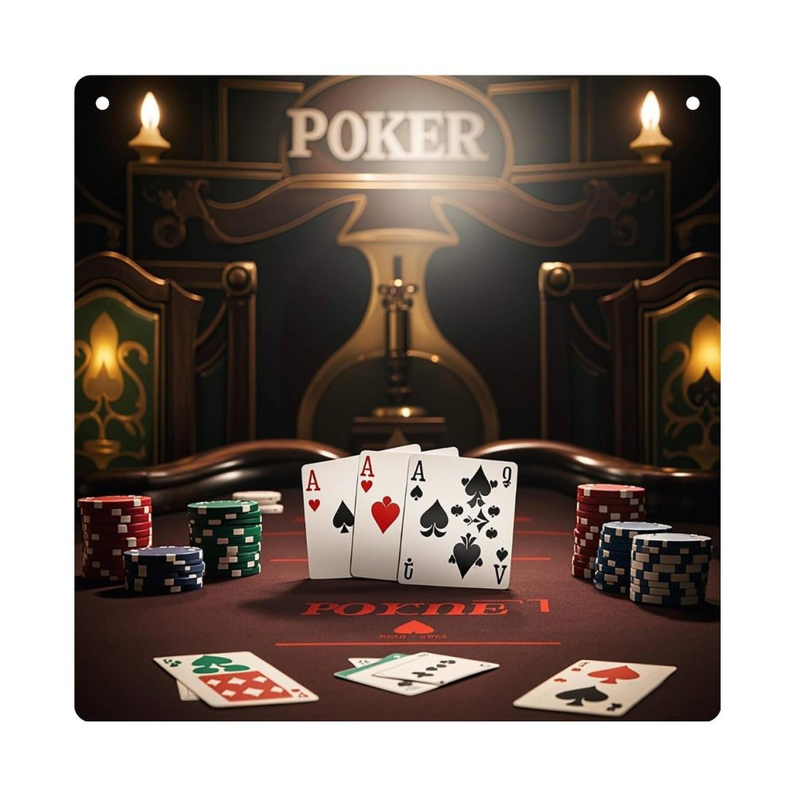Poker Tournament Hanging Ornament Wall Decor Pendant