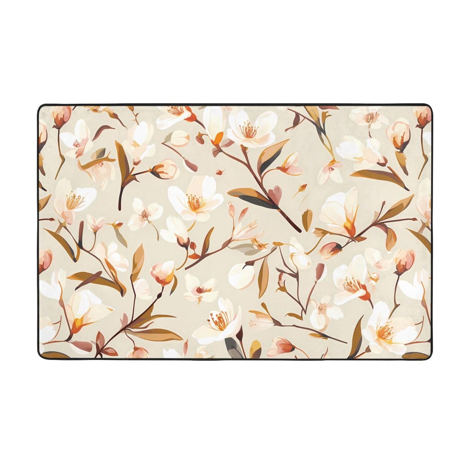 Tapis fleurs d'amandes résistant à l'usure pour protéger les sols fragiles