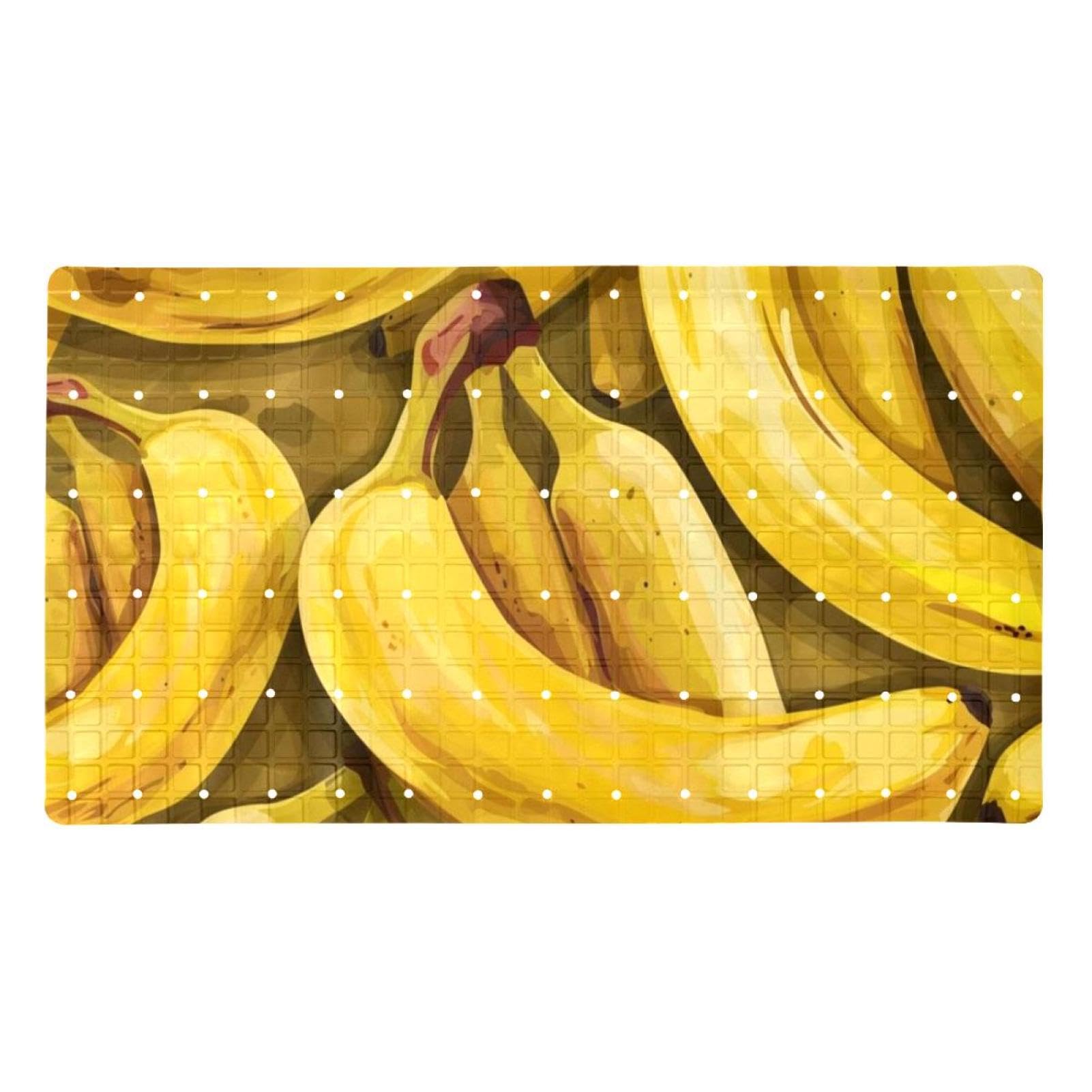 Tapis de bain antidérapant extra long Yellow Bananas séchage rapide