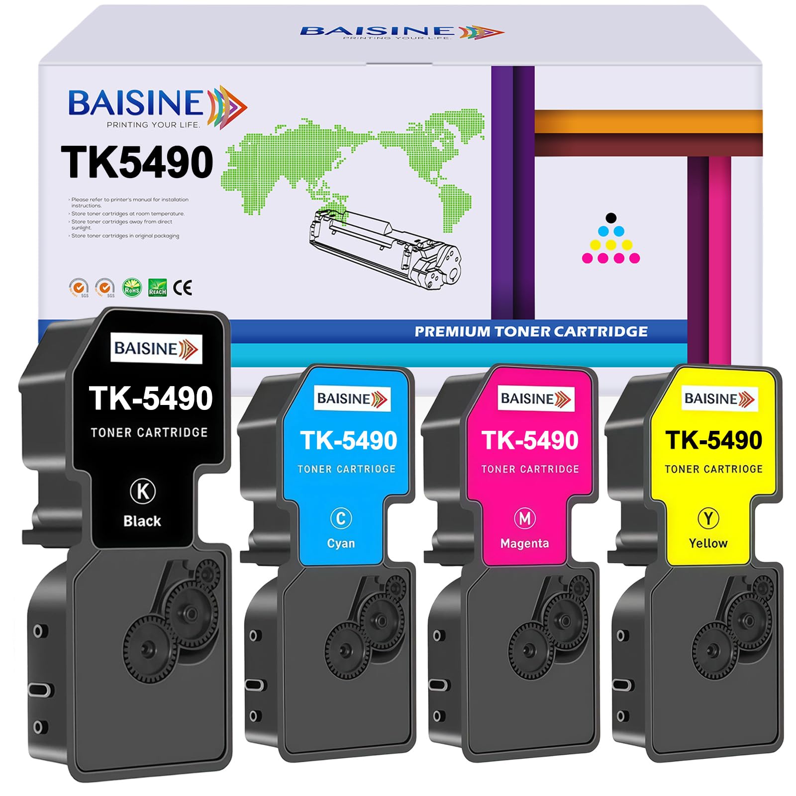 BAISINE TK5490 Toner kompatybilny z Kyocera TK-5490 do Kyocera ECOSYS MA2101cwfx MA2101cfx PA2101cx PA2101cwx kartusze z tonerem
