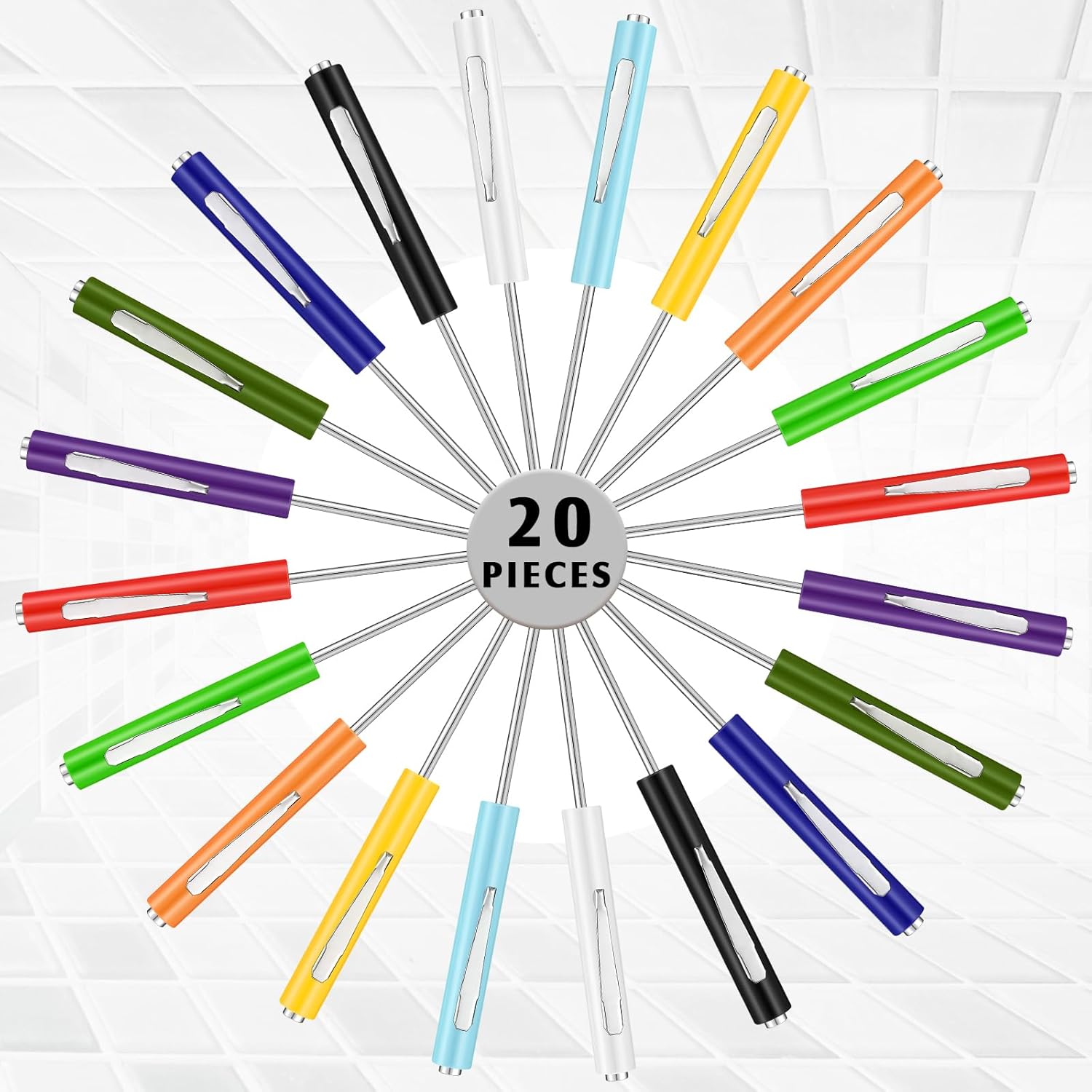 Shimeyao 20 Pcs Pocket Flat Head Screwdriver Set Small Magnetic Pocket Screwdriver Bulk Mini Clips Slotted Screw Driver with Magnet for Mechanical Electrician Technician(Multicolor)
