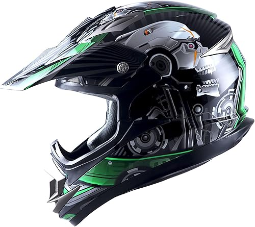 1Storm Casco de motocross para adultos, todoterreno, MX, BMX, ATV, motocross, mecánico, HGXP14B, fibra de carbono, negro, HGXP14B