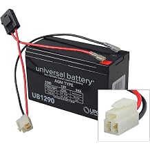 AlveyTech Premium 12 Volt Battery Pack for Razor E90 Accelerator and Power Core 90/E90/E90 Glow/E95 Scooters 9 Ah Extended Range Upgrade, Versions 1+ - Replacement AGM Battery with Wiring Harness