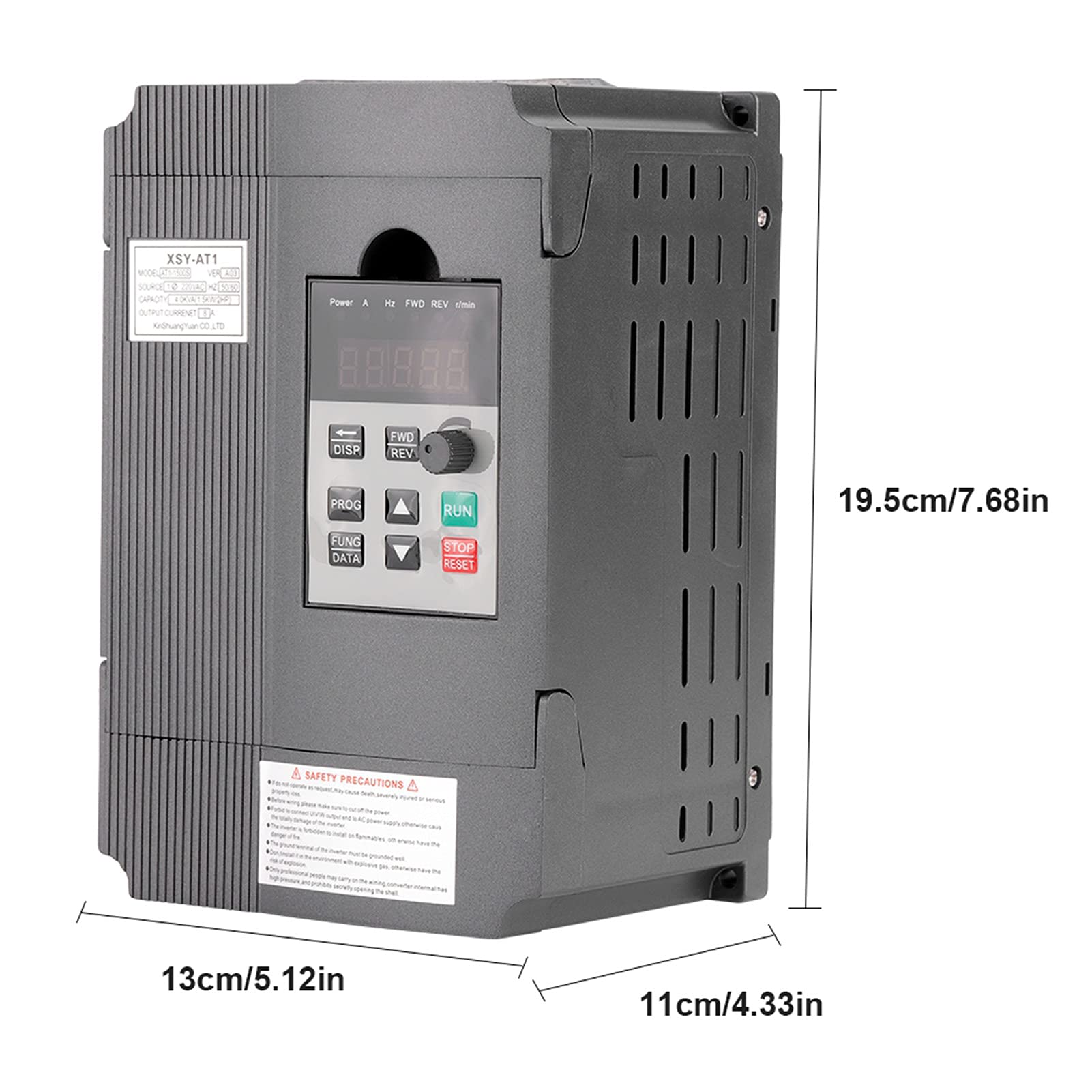 220V Variatore di Frequenza VFD, 1.5kW Convertitore di Frequenza Variabile Universale Monofase di Unità di Frequenza per il Motore Trifase