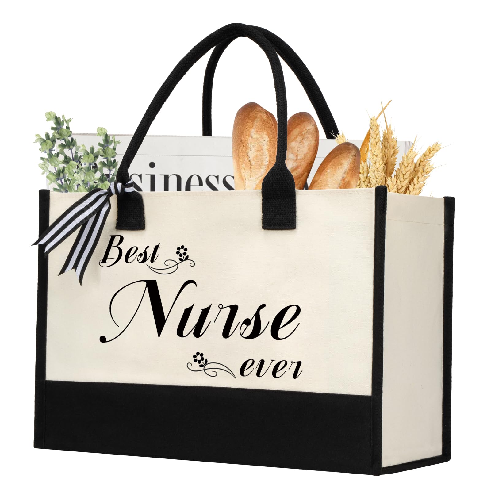 shenee Initial Canvas Tote Bag, Personalized Beach Jute Bag Present for Women Holiday,Friends Birthday Gift,Wedding, New Year