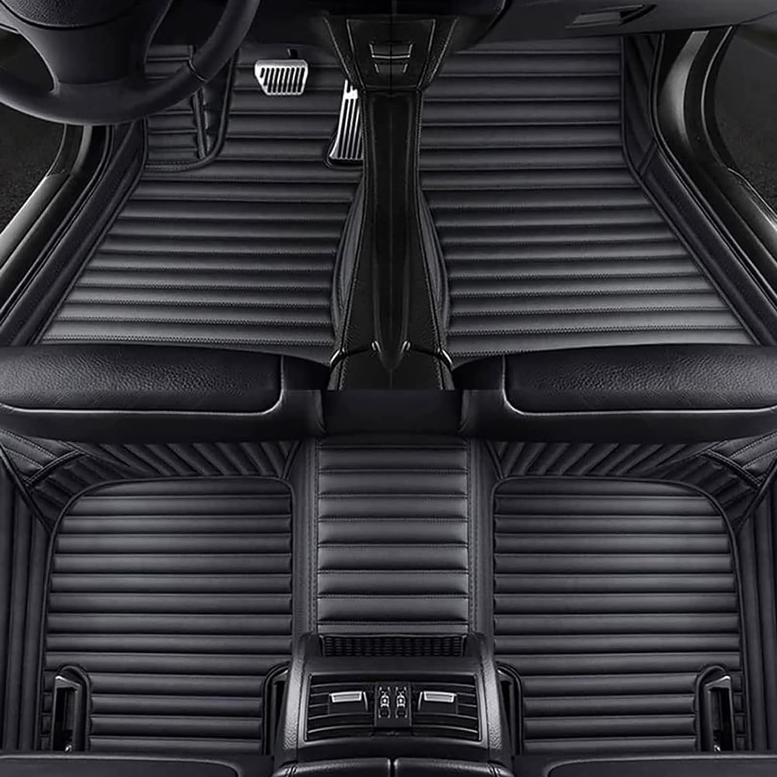 Hyram A/Black Hyrm Cr Floor Mts Lether For Toyot Bz4x 2022 2023 2024 2025, Custom Liners Crpets Protection, Luxury Utomotive Wterproof Front Rer Row Foot Pds Ccessories,