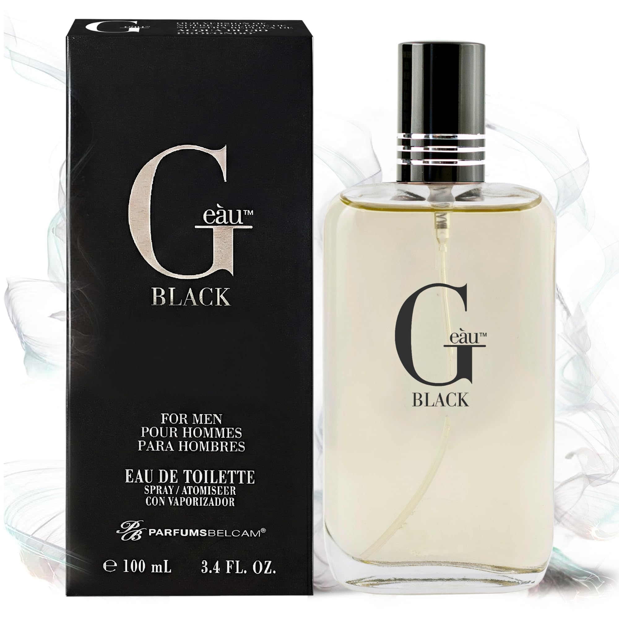 G eàu Black Eau De Toilette Spray for Men – 100 mL Affordable, Long-Lasting Fresh Aquatic Fragrance & Spicy Aquatic Scent with Sandalwood & Patchouli for Day & Night Use