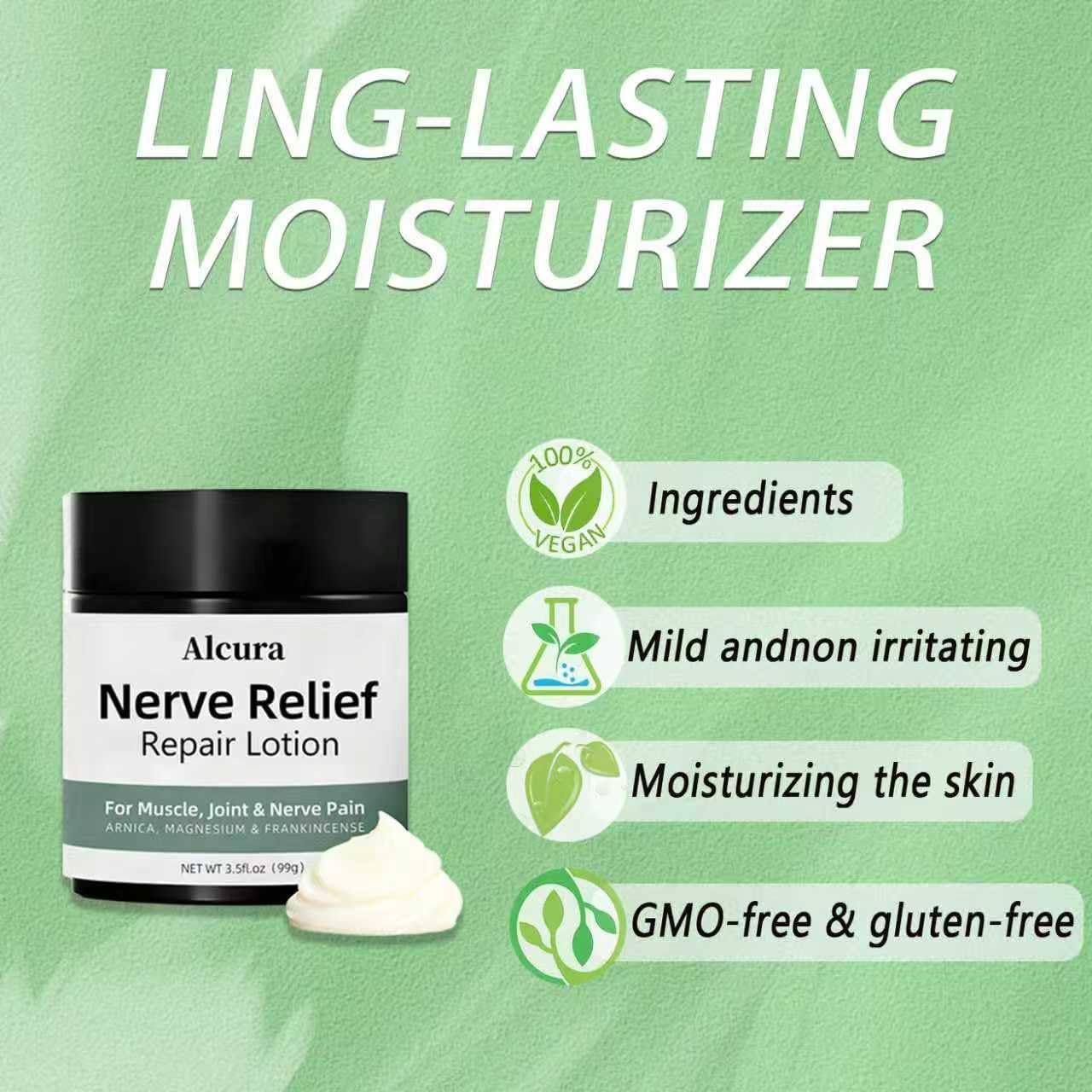 Nerve Cream, Nerve Cream with Calendula, Magnesium, Daily Nourishment for Health, suitable for use on body parts - 3.5FLOZ - Image 4