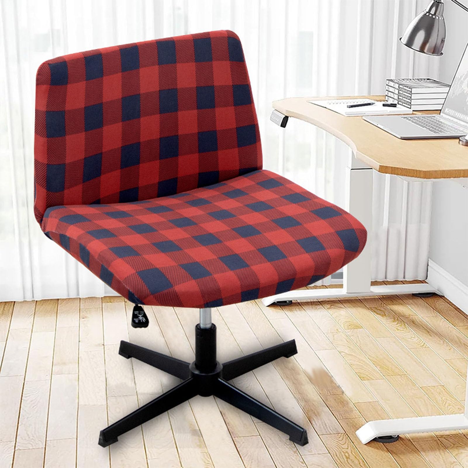 Fundas Para Sillas De Oficina Sin Brazos Fundas Para Sillas Elásticas Funda Para Asiento De Silla Con Patas Cruzadas Fundas Para Sillas De Tocador Giratorias Para Silla De Computa(Size:1 pack,Color:1)