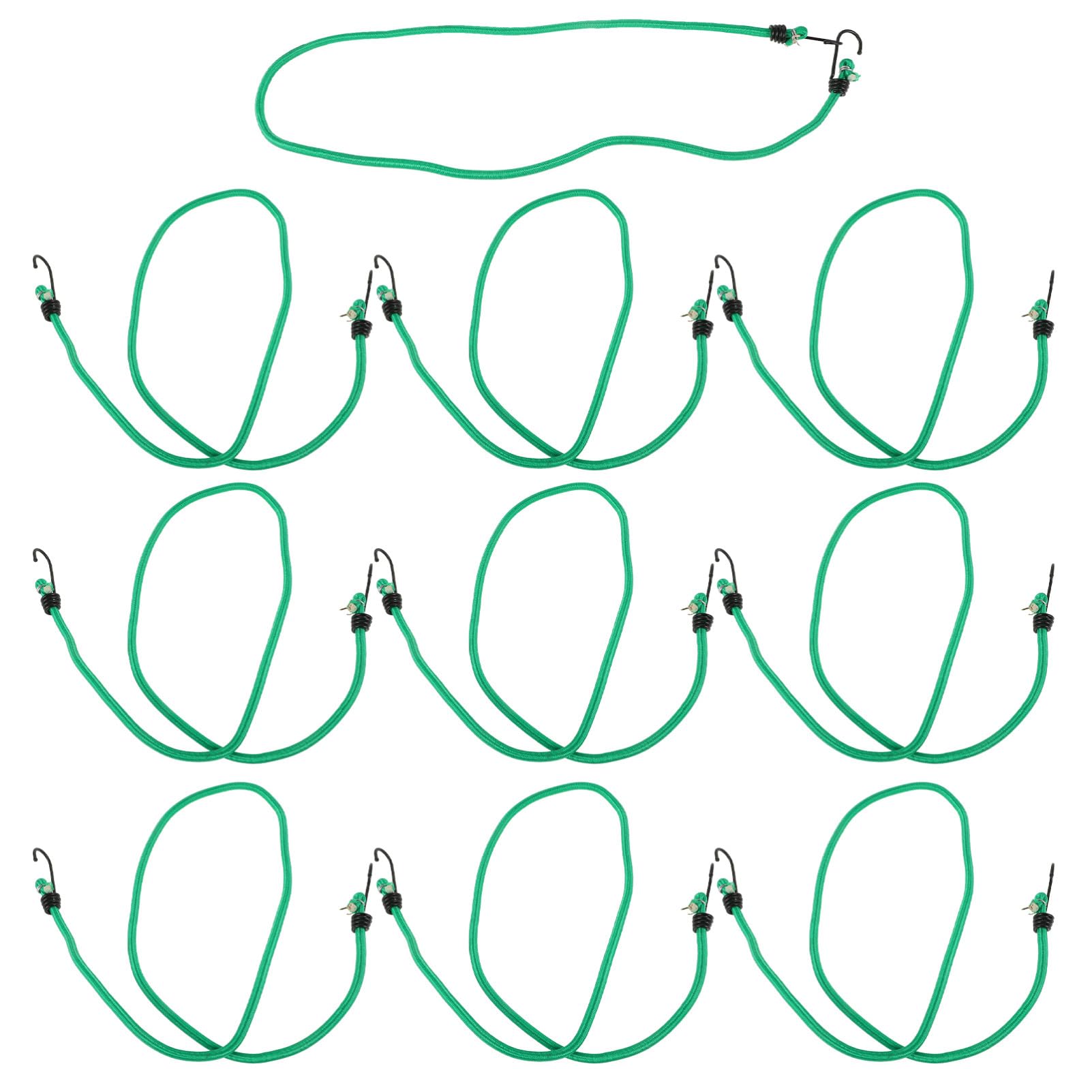 Sandow de Camping Élastique 8mm Vert, Lot de 10 Pièces
