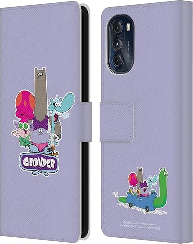 Head Case Designs Officially Licensed Chowder: Animated Series Character Art Graphics Leather Book Wallet Case Cover Compatible with Motorola Moto G