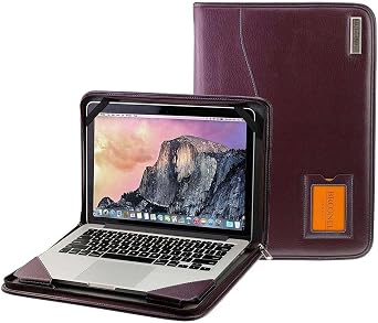 Contour Series - Purple Heavy Duty Leather Protective Case - Compatible with Dell Inspiron 14 5000 2in1