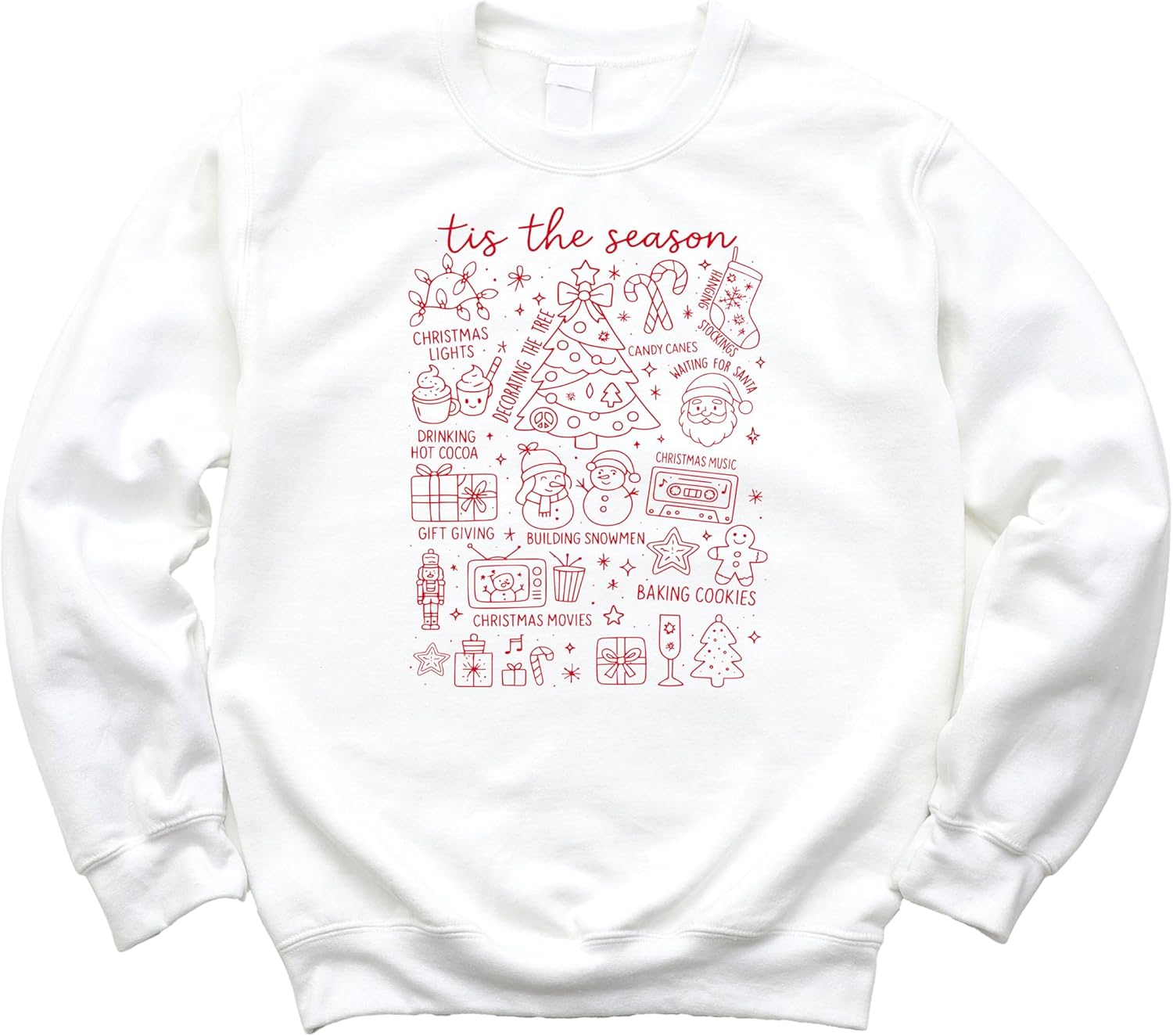 Olive Loves Apple Tis the Season Matching Family Unisex Sweatshirt Christmas Sweater for Men, Women, Girls & Boys