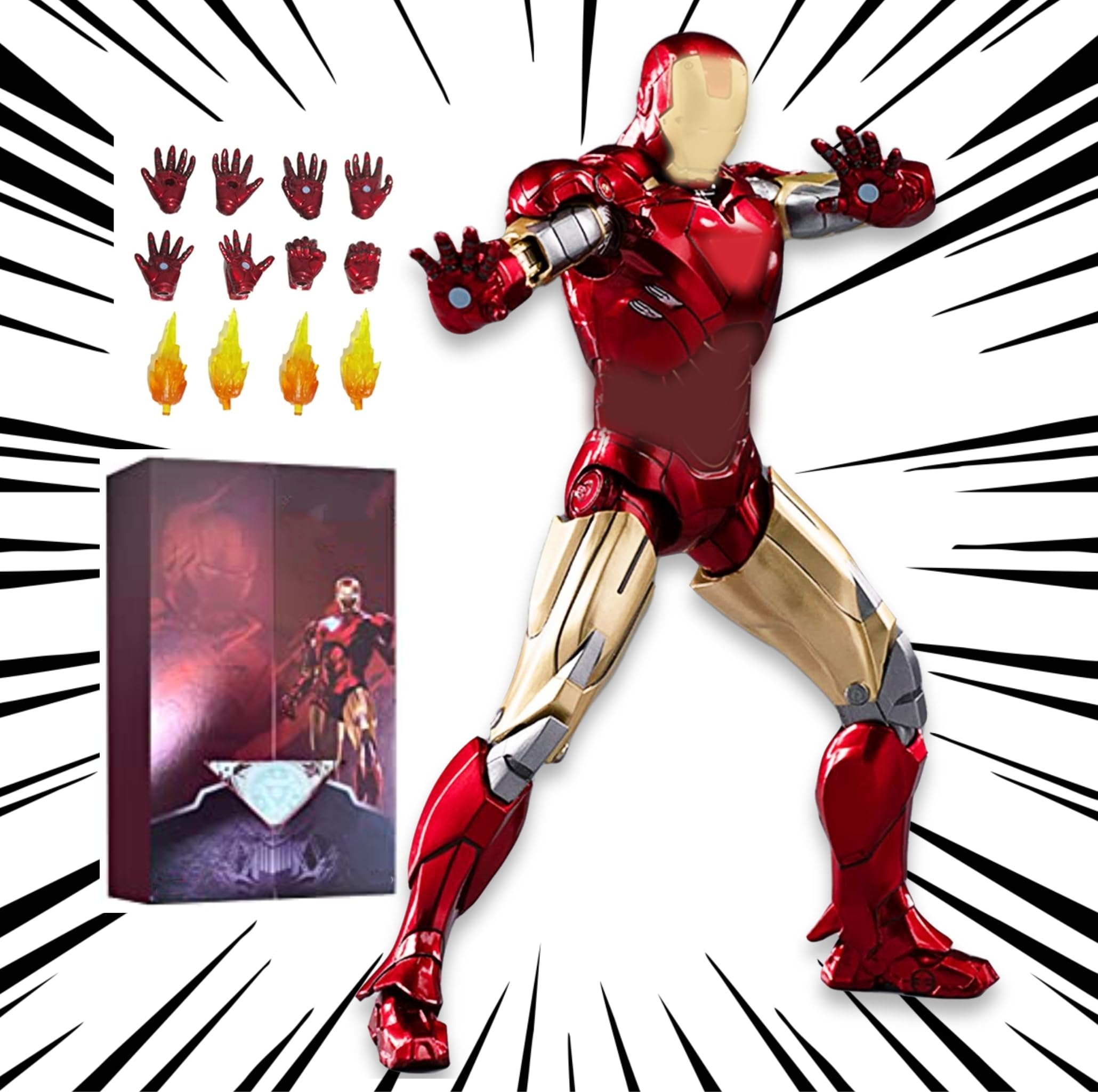 ★未使用 レア品 アイアンマン Mk6 大型 フィギュア IRONMAN 新型 マーベル・スタジオ： インフィニティ・サーガ DLX アイアンマン