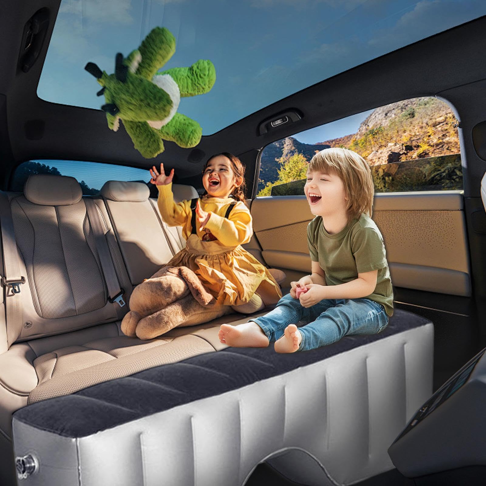 Remplisseur d'Espace du Siège Arrière pour Prolongateur Gonflable pour | Fournitures Automobiles Pour Coussin Support Extension Remplissage Arrière Repos Animal SUV Plein Air