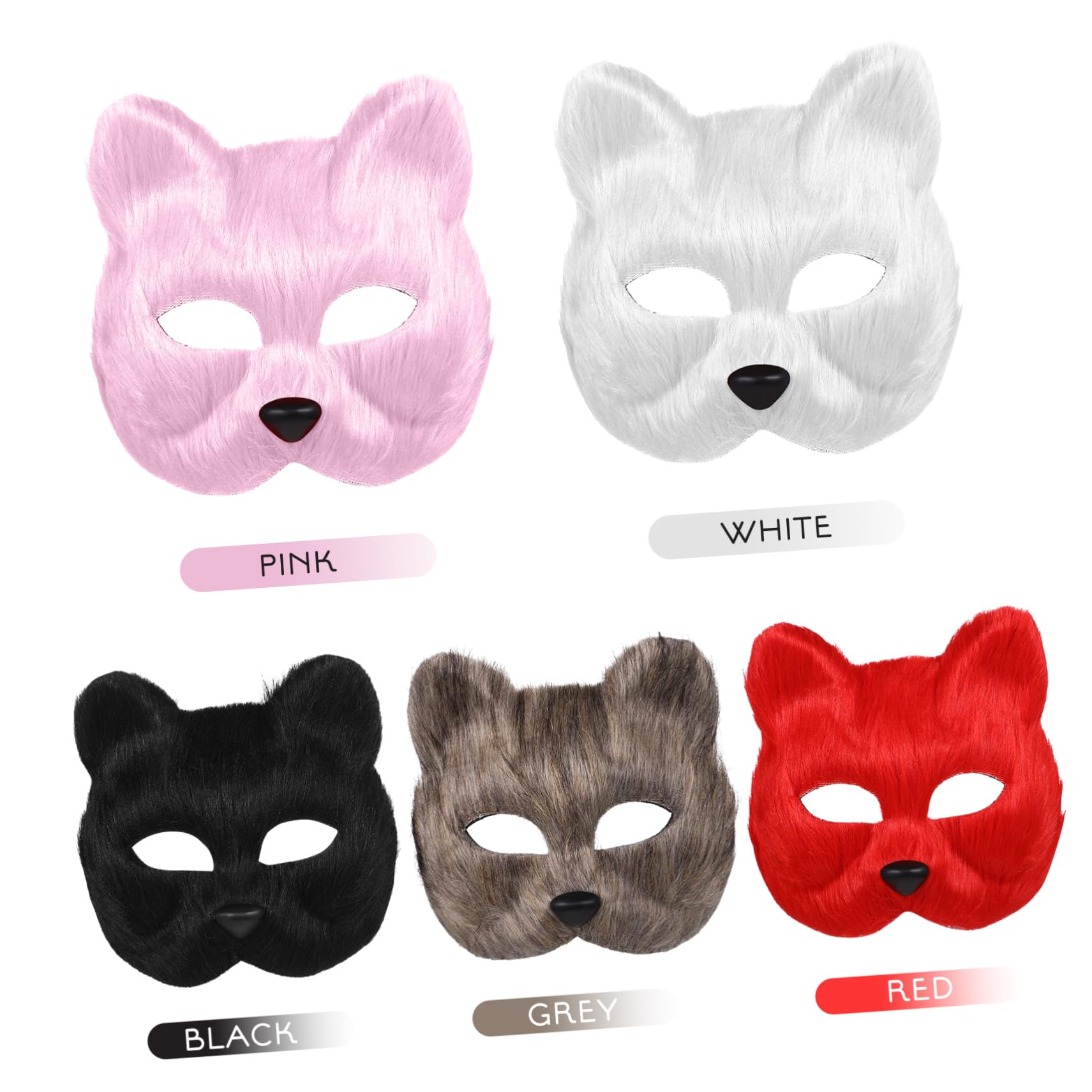Ipetboom 5 Pezzi Maschera con Fascia Maschera Decorativa per Costume Cosplay Design Realistico e Comfort Traspirante