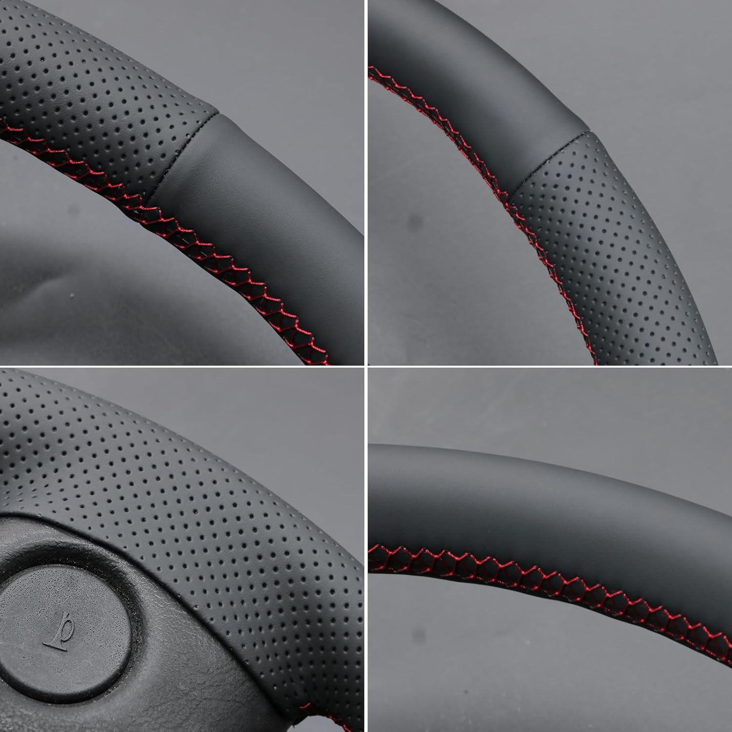 MEWANT Hand-Stitched Steering Wheel Cover for Dodge RAM 1500 2500 3500 Dakota 1994-1997, DIY Custom Fit Steering Wheel Wrap for Dodge RAM