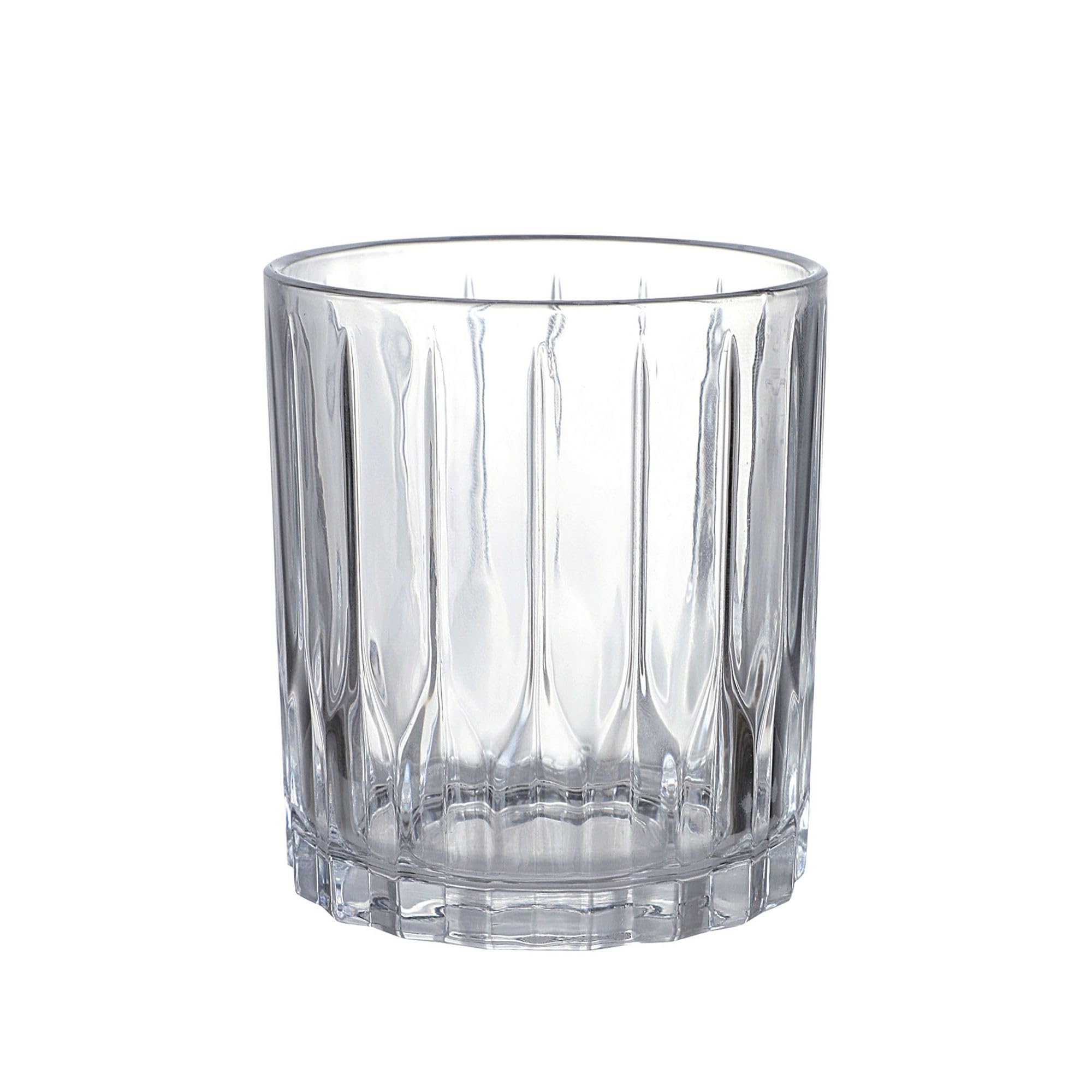 INDE SANTA CLARA | Set 6 Vasos de Cristal Agua 35cl Skye Tallado Transparente, Vasos Bajos de Vidrio Claro, Vasos Agua Aptos Lavavajillas y Microondas - 4