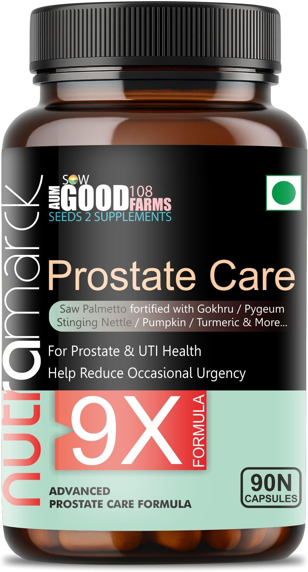 - Plant Based Prostate Care 9X Capsule Enhanced with Saw Palmetto | Supports Prostate Health & Manages Enlargement | Support Urinary Function | For Hair Growth (90 Count)