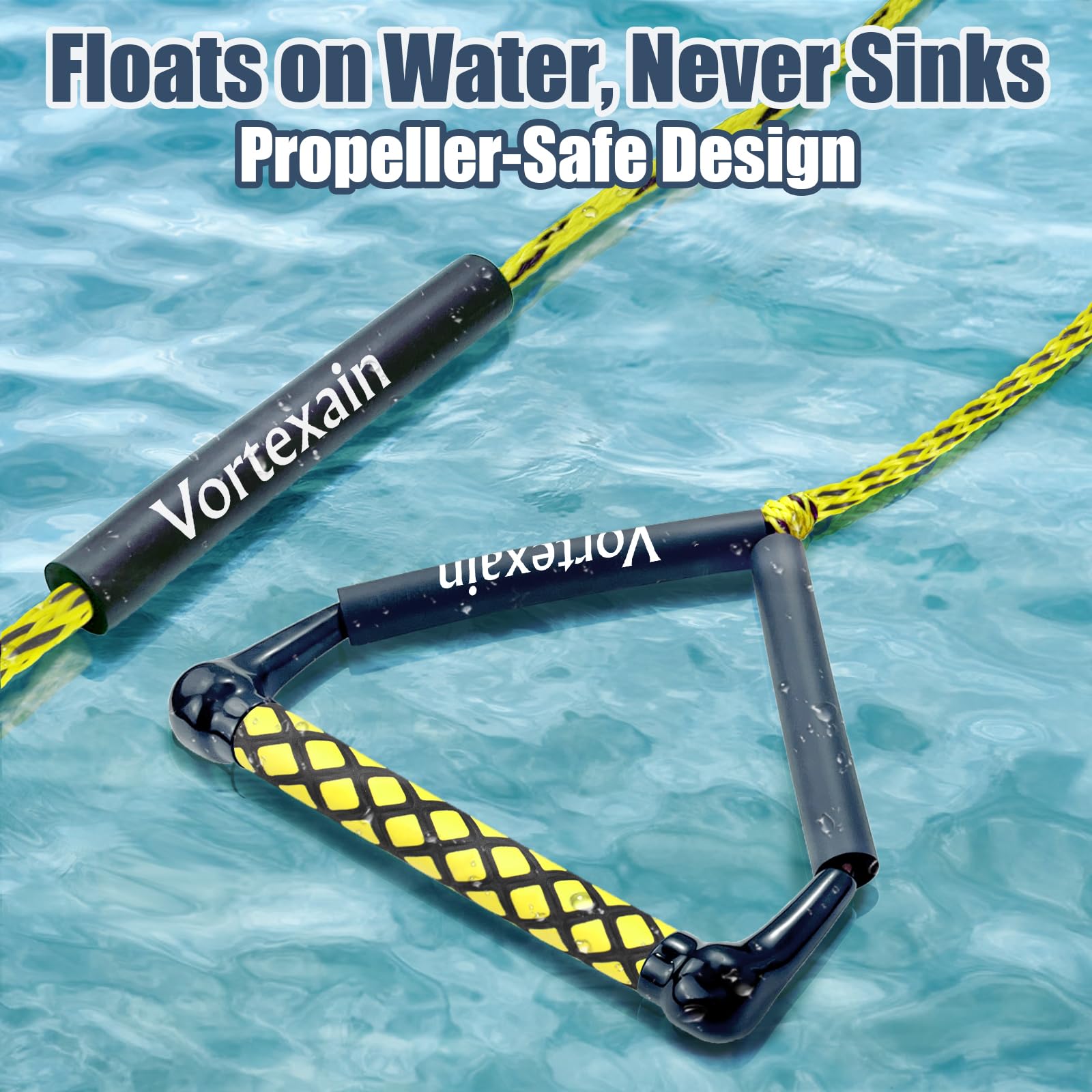 Cuerda de wakeboard de 75 pies con asa para wakeboard, esquí acuático y wakesurf