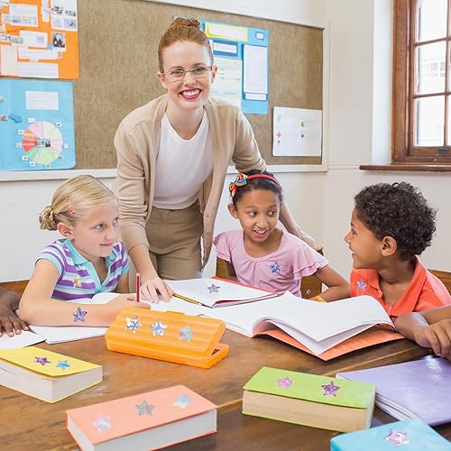 Miniatura 7 de 25 Sheet 800 Pieces Star Stickers(16 Designs) Reward Star Stickers Labels, 1.5 Inch Colorful Star Adhesive Label Stickers Reward Stickers for Boys