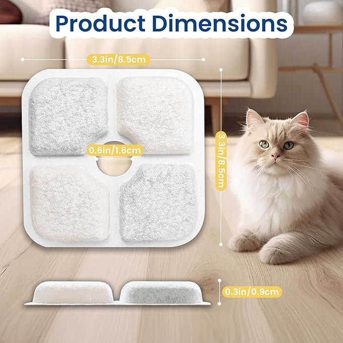 Pack de 26 Filtros para Fuente de Agua para Gatos TidiRob miniatura 2