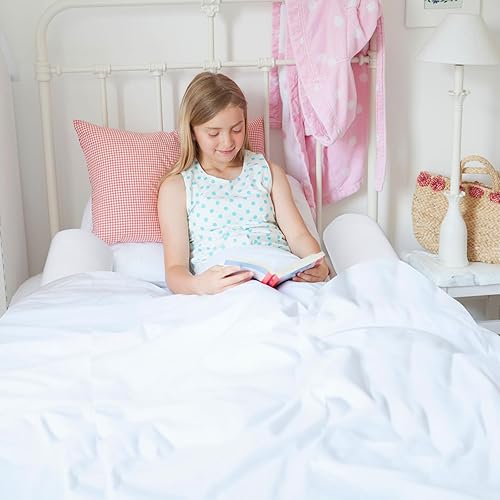 Miniatura 6 de Tebery Juego de 2 almohadillas para rieles de cama, parachoques de cama para niños con funda impermeable, riel protector de cama con parte inferior