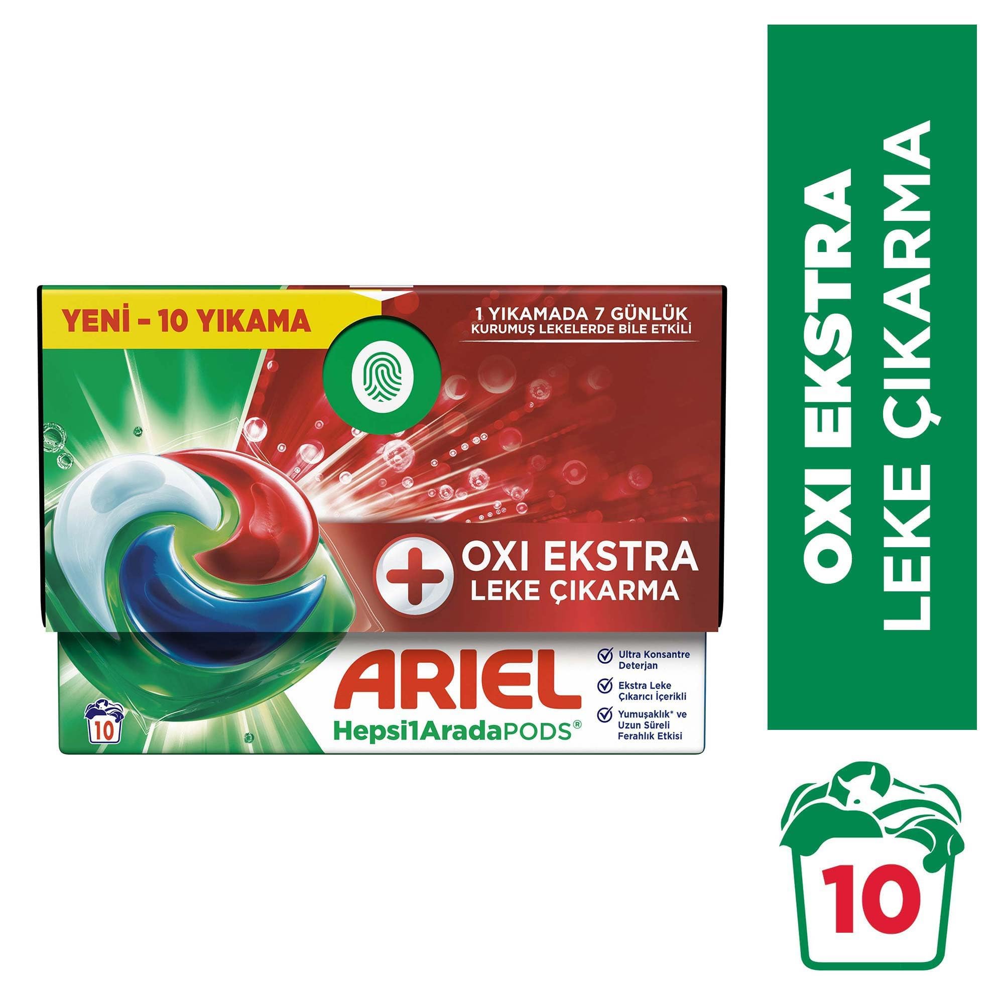 Ariel PODS Kapsül Çamaşır Deterjanı Oxi 10'lu 4lü paket