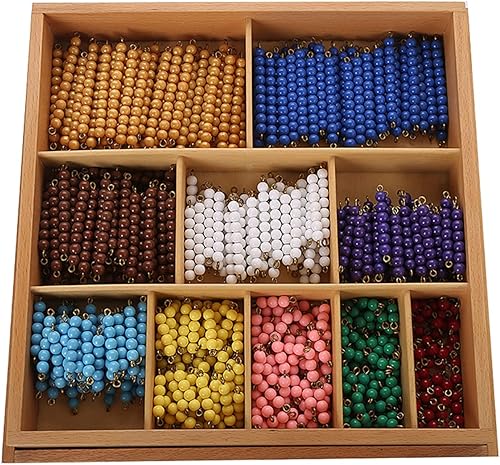 Miniatura 8 de Leader Joy Montessori Matemáticas Materiales Decanomio con caja para aprendizaje preescolar temprano juguete
