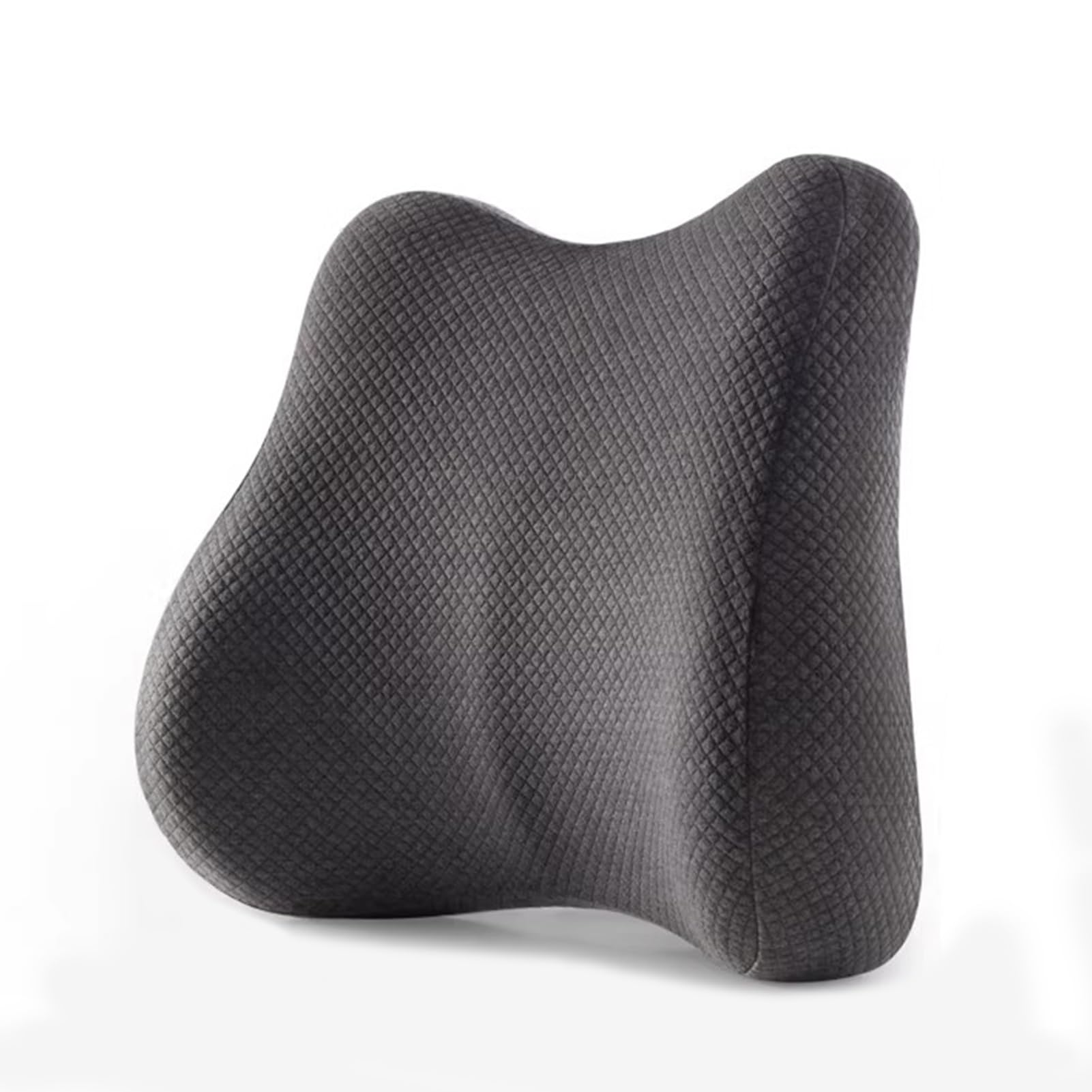 Lumbar Support Pillow for Office Chair Sciatica Pain Relief with Adjustable Straps Memory Foam Back Support for Car Couch Gaming Seats Office Desk Accessories Blue(Gray)