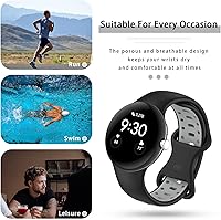 Vista 5 de Compatible con la correa de reloj Google Pixel Watch, correas deportivas de silicona transpirable, correas de repuesto para reloj Google Pixel 2022
