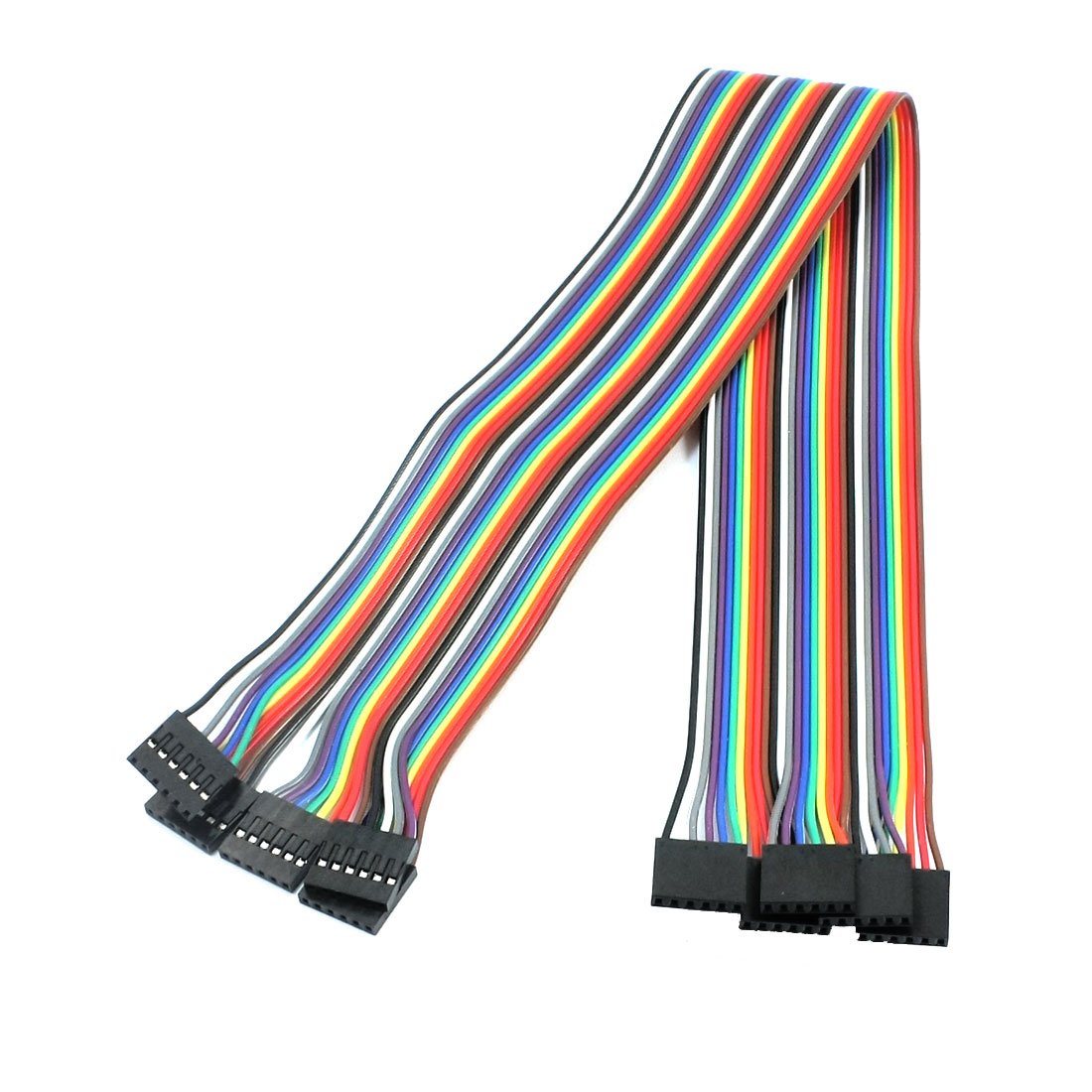 Uxcell Sourcing Map 10Pcs 2.54Mm 6Pin-6Pin F/F Solderless Jumper Cable Wire Connector 40Cm