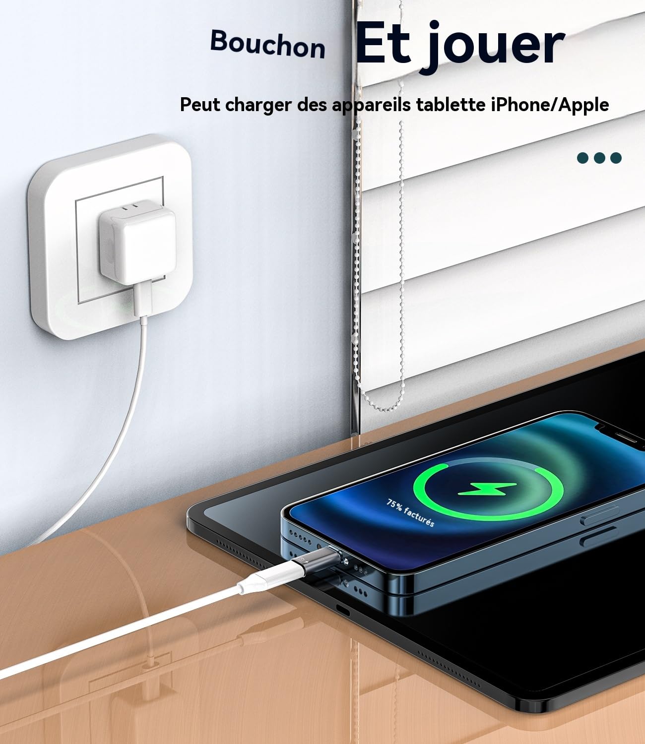 Adaptateur Lightning Vers USB-C MOJOGEAR - Pour Audio/microphone Et Données - Connecte écouteurs Lightning à IPhone 15, Android, IPad - Boîtier Aluminium - Qualité Audio Sans Perte