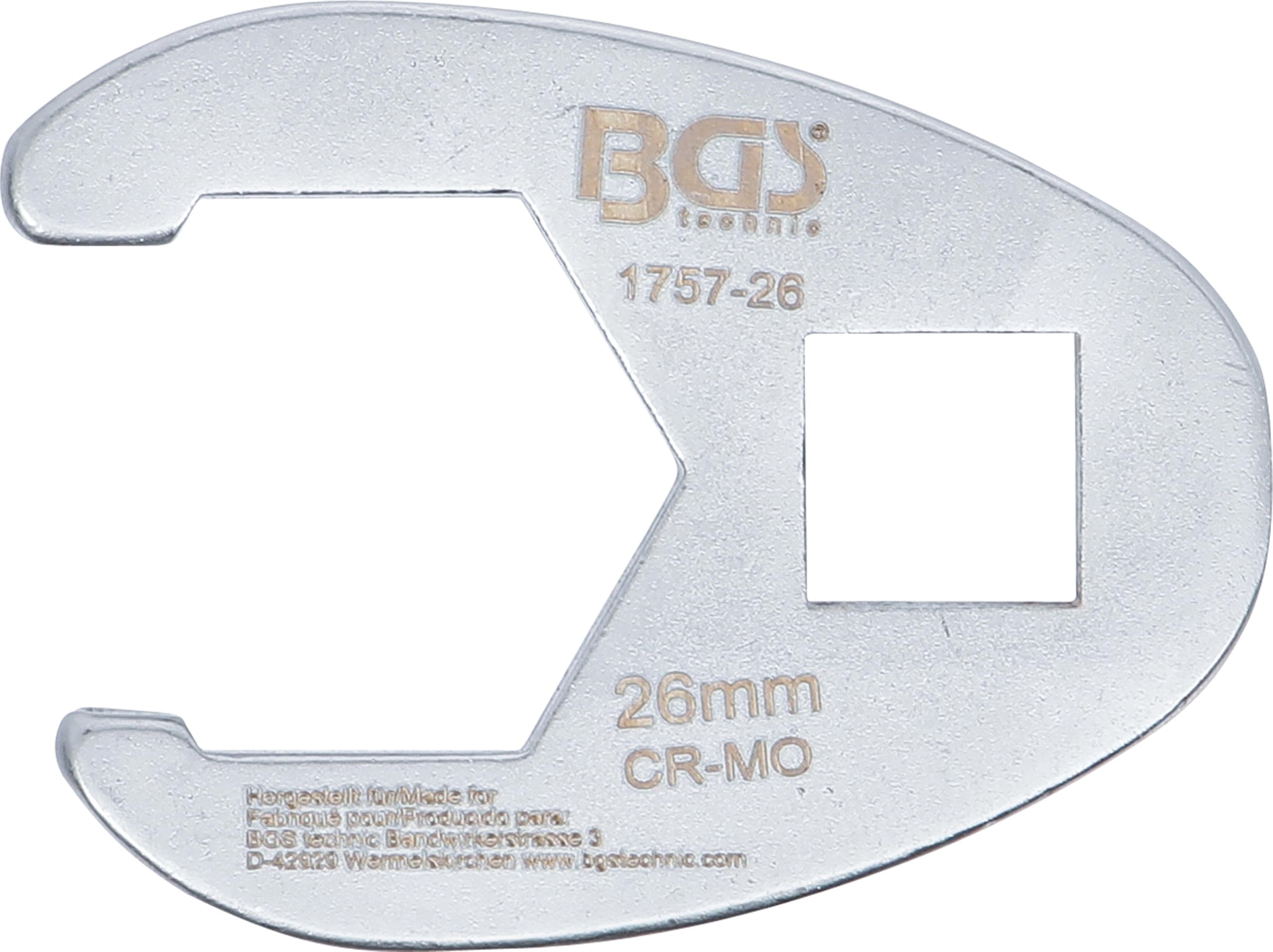 BGS 1757-26 | Hahnenfußschlüssel | 12,5 mm (1/2") | SW 26 mm